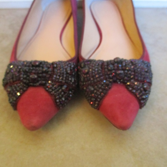 Tory Burch "Vanessa" 2 Tone Burgundy 32148450 Flat - Picture 2 of 8